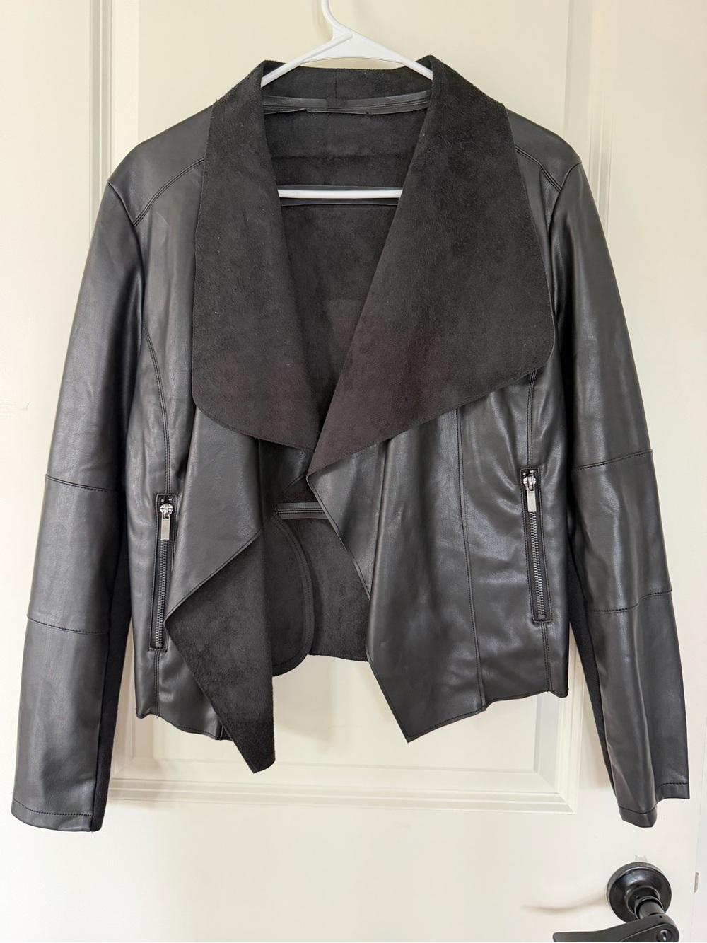 Escalier Black Faux Leather Jacket